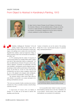 From Object to Abstract in Kandinsky`s Painting, 1913