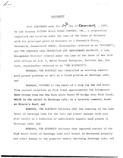 Appendix G - Saratoga Lake Association