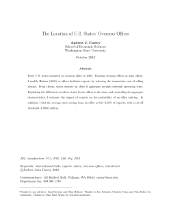 The Location of US States` Overseas Offices