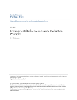 Environmental Influences on Swine Production - Purdue e-Pubs