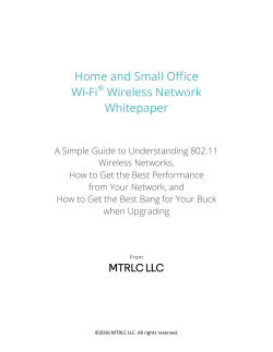Home and Small Office Wi-Fi Wireless Network Whitepaper