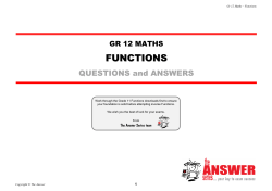 functions - The Answer Series