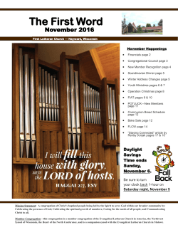 The First Word - First Lutheran Church
