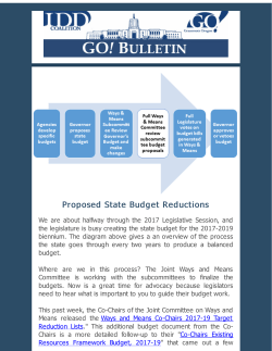 Proposed State Budget Reductions