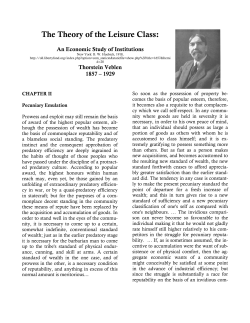 The Theory of the Leisure Class - amu faculty personal web pages
