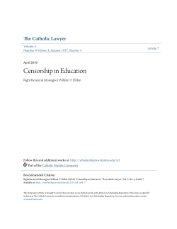 Censorship in Education - St. John`s Law Scholarship Repository