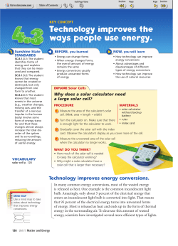 Technology improves the ways people use energy.