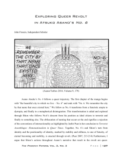 Exploring Queer Revolt in Atsuko Asano`s No. 6