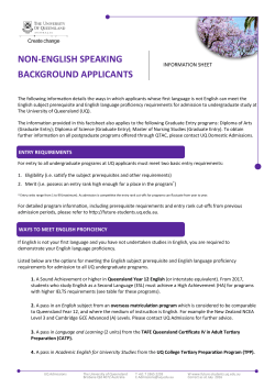 non-english speaking background applicants