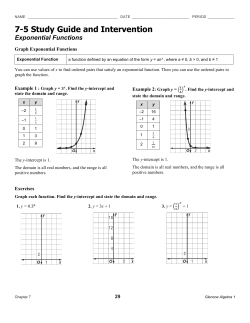 Exponential Functions