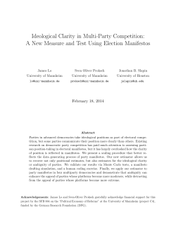 Ideological Clarity in Multi-Party Competition: A New - Q-APS