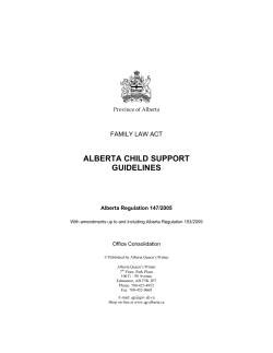 alberta child support guidelines