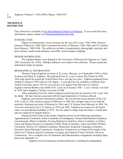 Eagleton, Thomas F. (1929-2007), Papers, 1944-1987