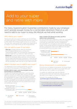 Add to your super and retire with more