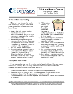 Cold Weather Cooking with Your Slow Cooker