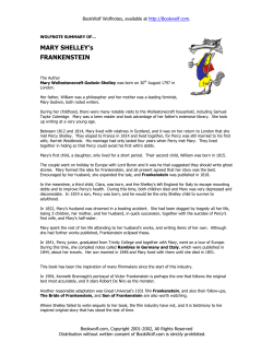 Frankenstein by Mary Shelley