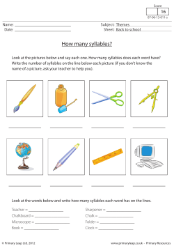 How many syllables?