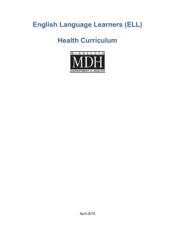 (ELL) Health Curriculum - Minnesota Department of Health