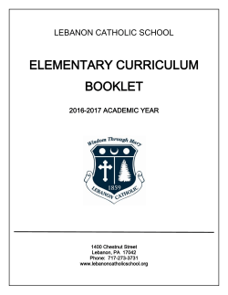 elementary curriculum booklet 2016-2017