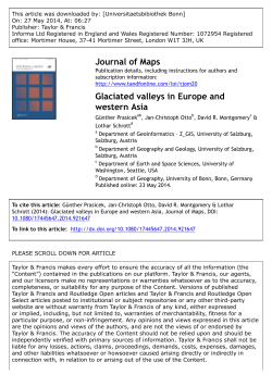 Glaciated valleys in Europe and western Asia