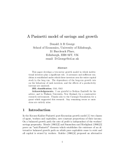 A Pasinetti model of savings and growth