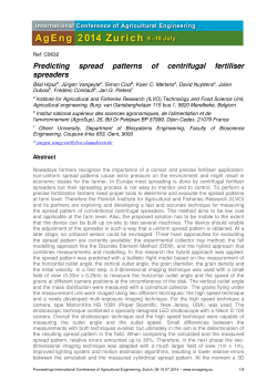 Predicting spread patterns of centrifugal fertiliser spreaders