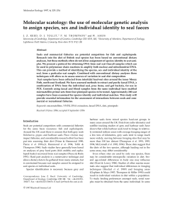 Molecular scatology: the use of molecular genetic analysis to assign