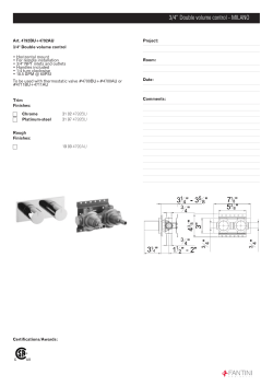 3/4`` Double volume control - MILANO