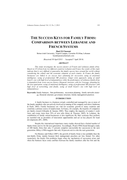 the success keys for family firms: comparison between lebanese and