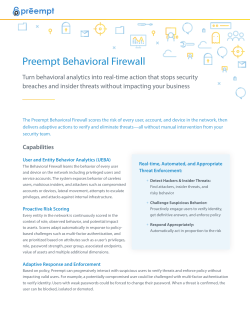 Preempt Behavioral Firewall