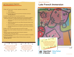 Late French Immersion