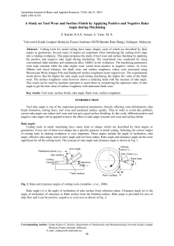 A Study on Tool Wear and Surface Finish by Applying Positive and