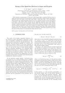 Energy of the Quasi-free Electron in Argon and Krypton