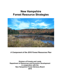 New Hampshire Forest Resource Strategies