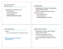 Spam detection and sentiment analysis