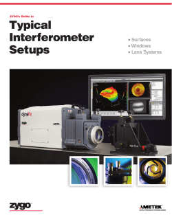 Typical Interferometer Setups
