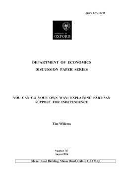 department of economics discussion paper series