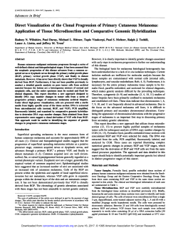 Direct Visualization of the Clonal Progression of Primary Cutaneous