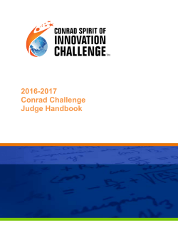 2016-2017 Conrad Challenge Judge Handbook