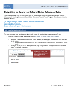 Submitting an Employee Referral Quick Reference Guide
