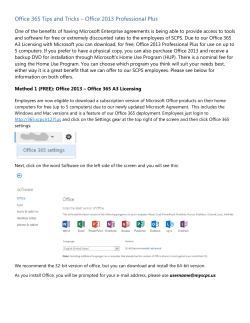 Downloading Office to your Personal Computer