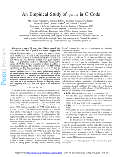 An empirical study of goto in C code