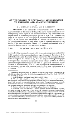 on the degree of polynomial approximation to harmonic and analytic