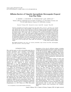 Diffusion Barriers of Tripartite Sporopollenin