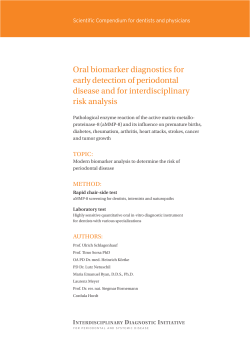 Oral biomarker diagnostics for early detection of periodontal disease