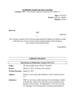 Attorney General - The Courts of Nova Scotia