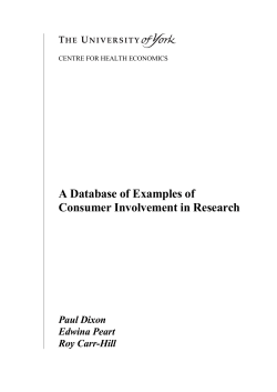 A Database of Examples of Consumer