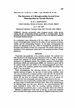 The Structure of 3 -Ketoglycosides formed from Disaccharides by