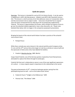 Sustainability - Earth Art Lecture