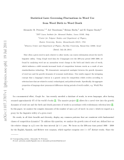 Statistical laws governing fluctuations in word use from word birth to